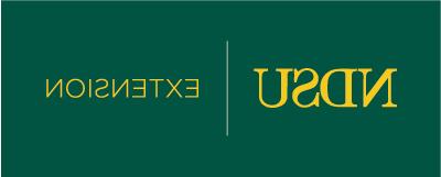 Logo for NDSU Extension - gold on green
